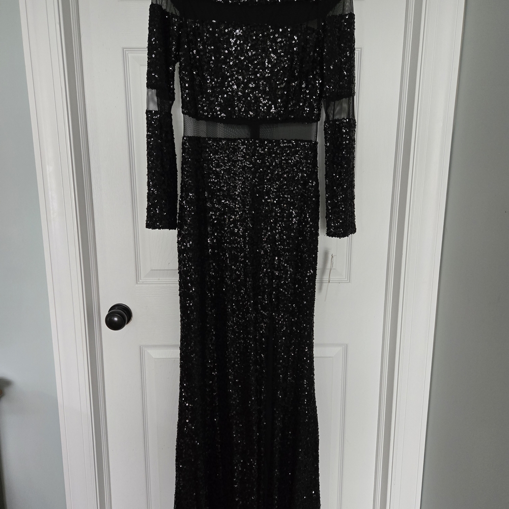 Aqua Black Sequin Wedding Dress
